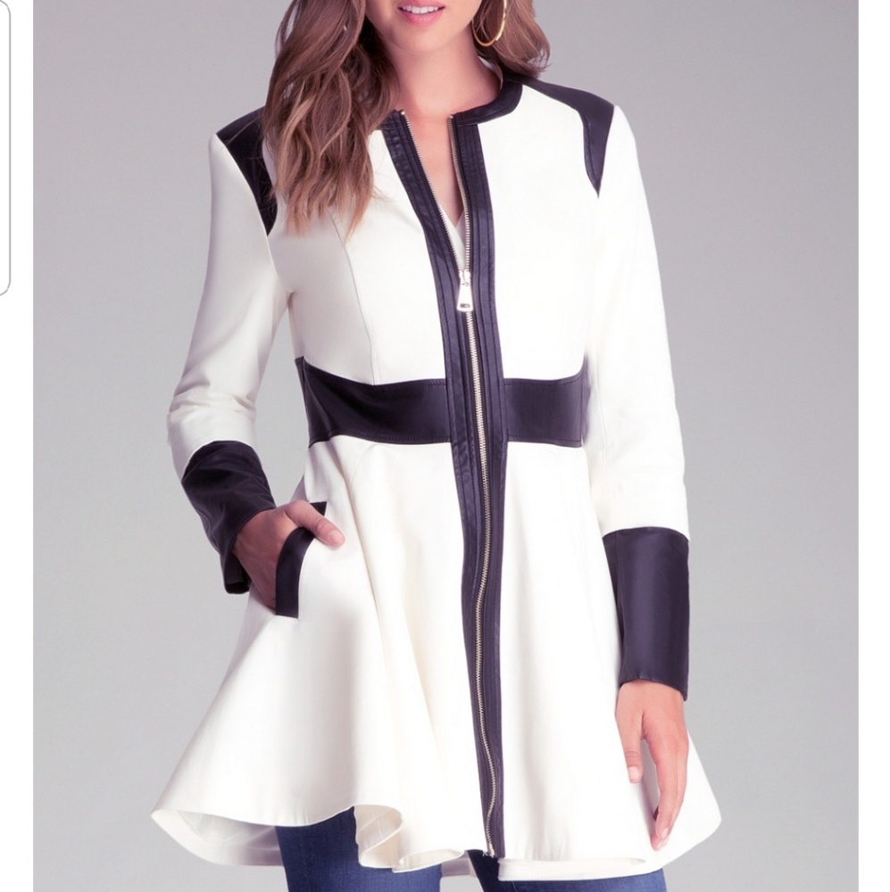 Bebe colorblock trench coat